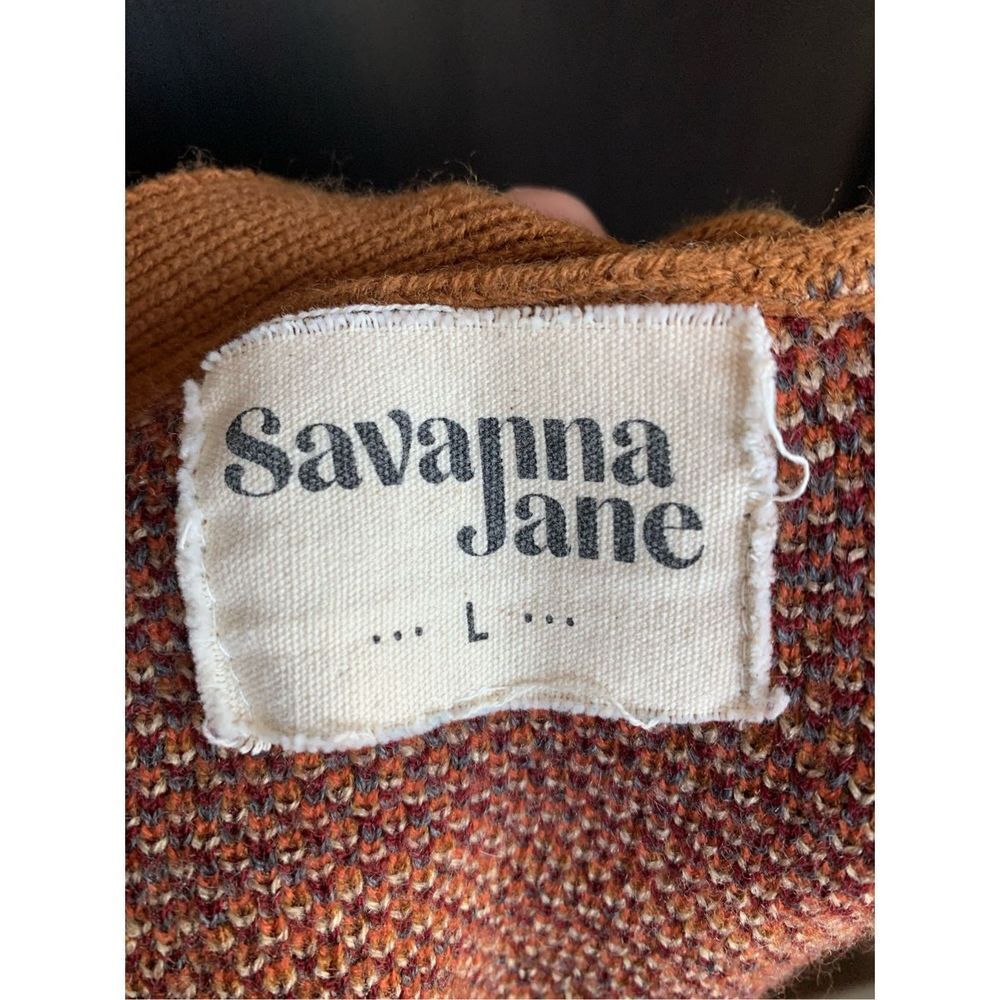 SAVANNAH JANE Geometric Patterned Open Cardigan S… - image 3